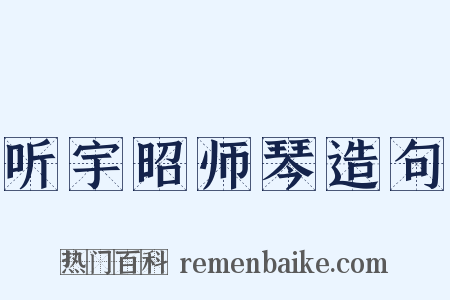 听宇昭师琴造句是什么意思的图片